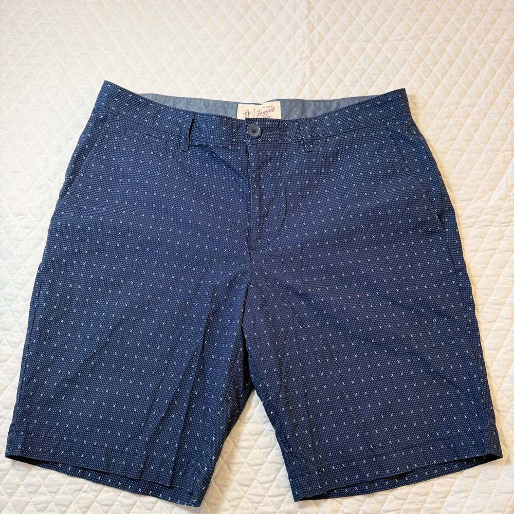 Original Penguin Men's Navy Crosshatch Slim Fit Shorts 34